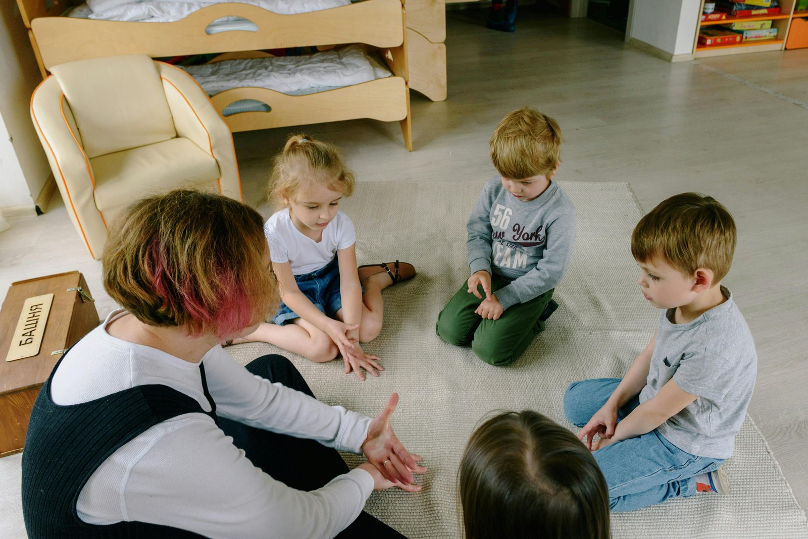 Teacher reading story